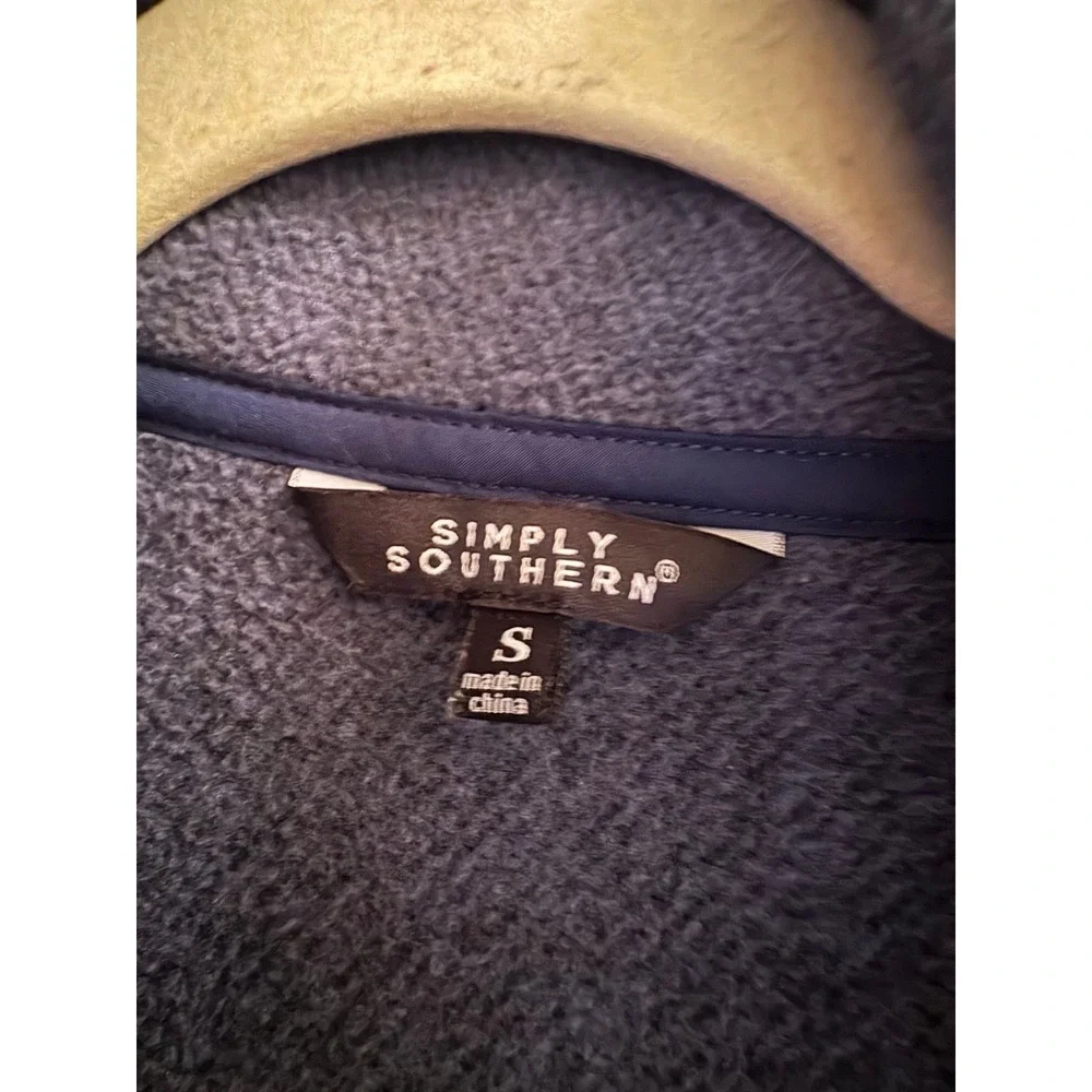 #1S Simply Southern Blue Pullover soft sweatshirt size small